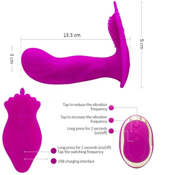 10 vibracijos režimai Nešiojami Vibratorius Klitorio ir G-taško Stimuliatorius Nuotolinio Valdymo Vibruoti Masturbacija Dildo Žaislai Moterims