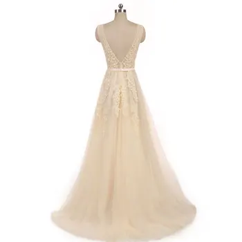 Vestido de novia para boda civilinės balta vestuvinė suknelė Vestido de Festa appliques užtrauktukas-line suknelė valymo traukinio nėrinių suknelė stilius
