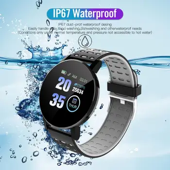 119Plus Smart Laikrodžiai Spalvotas Ekranas Miego Stebėjimo Vandeniui Širdies ritmas, Kraujo Spaudimas, Deguonies Apyrankę Smartwatch 