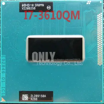 Nemokamas pristatymas NAUJOS Centrinio procesoriaus SR0MN i7-3610QM Core i7 Mobile CPU i7 3610QM Laptop CPU PGA 6MB 2.3 GHz, 3.3 GHz SROMN