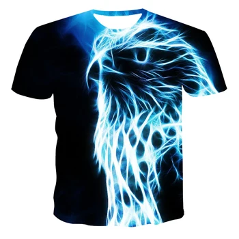 Varlė T-Marškinėliai Vyrams trumpomis Rankovėmis T-Shirt Vyrai 3D lapalaipės apsauga Spausdinti Laisvalaikio T-shirt Vyrai Kvėpuojantis T-shirt