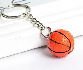 10vnt/daug unisex golfo krepšinio keychain plastiko kamuolys, raktų žiedas saldainiai spalvos kamuolys keychain