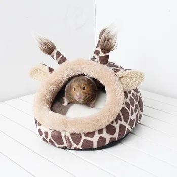 Žiurkėno Narvas Žirafa Formos Medvilnės Namas Šinšilos Voverė Lova Nest Mini Gyvūnai Žiurkėno Priedai