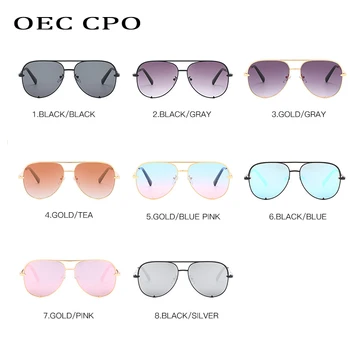 OEC CPO Prekės Dizaineris Moterų Metalo Akiniai nuo saulės Pilotas Moterims Saulės Akiniai Vyrų Gradientas Atspalvių Moterų UV400 Oculos O373