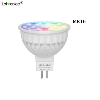 Mi Šviesos Pritemdomi Led Lemputė 4W GU10 MR16 RGB BMT(2700-6500K) led Lempos, Interjerams Dekoruoti + 2.4 G RD LED Nuotolinio Valdymo