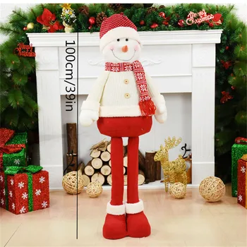 100cm Didelis Raudonas Kalėdų Senelis, senis besmegenis Lėlės Kalėdų Dekoracijas Namų Statulėlės Naujųjų Metų Kalėdų Eglutės Ornamentu Linksmų Kalėdų