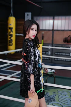 Korėjos Plius Dydis Vasaros Naują China naktinis klubas trumparankoviai marškinėliai Moterų Prarasti Streetwear Apvalios Kaklo Hip-Hop ' o T-Shirt Viršų