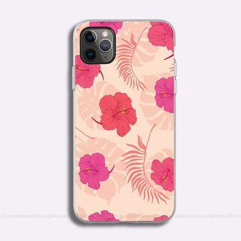 Estetinės Atogrąžų Gėlės, Telefono dėklas, Skirtas iPhone 5 5S 6 7 8 Plus X XR XS 11Pro Max Atvejais SE 2020 Minkštos TPU Atveju