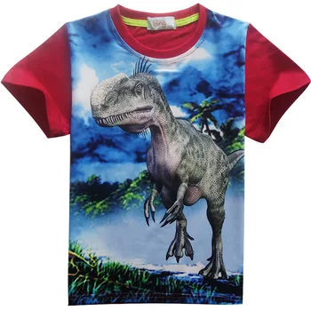 Juros periodo Parkas berniukų t shirts Dinozaurai 3D Spausdinimo Vaikų marškinėliai Mergaitėms Juros periodo Pasaulio Vasaros Drabužių Vaikams Drabužių Viršūnes Tee