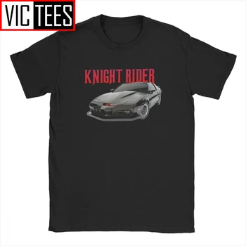 Vyrai Knight Rider Kitt Retro Tv David Hasselhoff Marškinėliai Medvilnės Camisas Hombre Hipster Didelis Dydis, T-Shirt