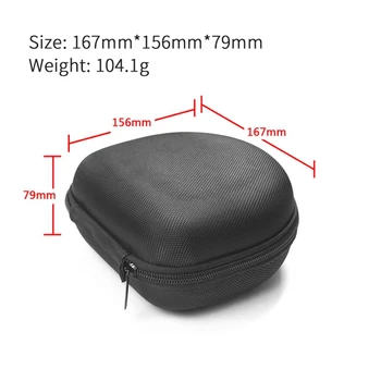 167X156X79mm Belaidės Ausinės, Dėžutė lagaminas Nešiojamų Saugojimo Dangtelis, skirtas 