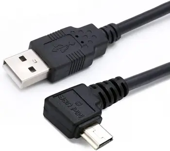 USB į Mini USB Vyrų Vyrų stačiu Kampu Adapterio kabelį 5Pin Duomenų Sinchronizavimo Įkrovimo Laidu telefonams ir MP3 grotuvai tabletės, fotoaparatai