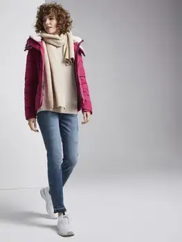 Moterų striukės Tom Tailor moteriški drabužiai pavasarį kailis žieminis paltas Moterų vilnos kailis derliaus kailis Demi-sezoną kailis kailis narve