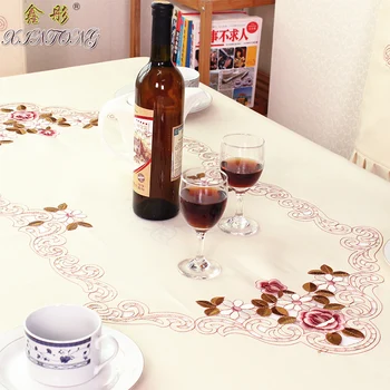 TY220 Europos sodas staltiesė Elegantiškas išsiuvinėti valgomasis stalas audiniu kėdės padengti vestuvių dekoravimas namų tekstilės pagalvėlė
