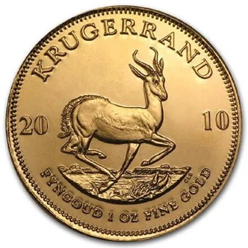 2010 m. krugerrand .999 1 uncija aukso monetos rūšiuojami pagal PF70