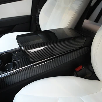 Automobilio Anglies pluošto ABS pusėje kontrolės apdaila Už Tesla modelis 3. Apsauga Pusės Krašto, Plėvelės Raštas padengti Model3 Trys Priedai 2020 m.