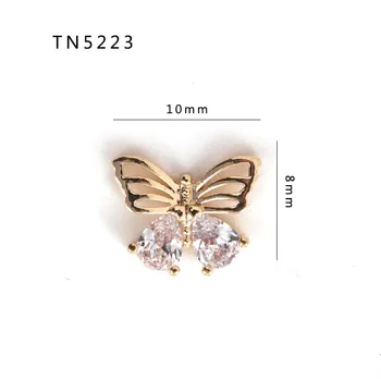 10vnt TN5223 drugelis Lydinio Cirkonis Nagų Dailės Kristalų, Cirkonio papuošalai nagai priedai, reikmenys, nagų dailės papuošalai pakabukai