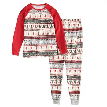 Kalėdų Šeimos Pižama Nustatyti Kalėdos Šeimos atrodyti Atitikimo komplektus Namų drabužiai šalies Sleepwear Suaugusiems, Vaikams, naktiniai drabužiai medvilnės pižamos