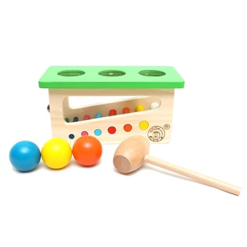 Medinių Garso Paskambina Mušti Kamuoliukus Montessori Medžiaga Švietimo Žaislai Vaikams Įspūdį Muzikos Oyuncak Kūdikių Ping Pong Lentelė