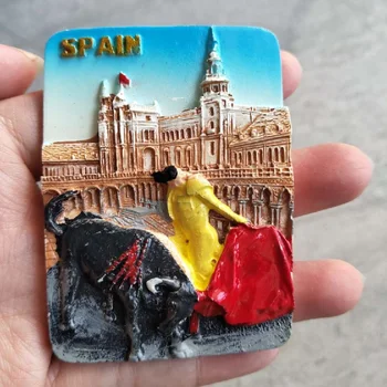 3D Dervos Magnetai Šalies Dekoro Bazilika i Temple Expiatori de la Sagrada Familia Barselonoje, Ispanijoje Turizmo Šaldytuvas Magnetas Suvenyrų
