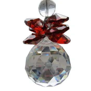 Feng shui 40mm crystal ball&kaip 14mm aštuonkampis karoliukai gijimą, kristalai suncatcher vestuvių dekoravimas,krištolo sietynas, dalys Nr.#54-2