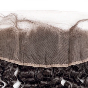 Rosabeauty Giliai Banga Nėrinių Priekinės Žmogaus Virgin Plaukai Uždarymas su Kūdikio Plaukų 130% Tankis Prieš nupeštos Valsčiaus