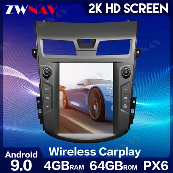 ZWNAV Ekrano Tesla Stiliaus PX6 Android 9.0 Automobilio Radijo, GPS Navigacija Nissan Teana Altima Automobilių DVD Grotuvas 4G 2013+