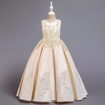 2021 M. Vasarą Vaikai Suknelės Mergaitėms Elegantiškas Gėlių Mergaičių Suknelės Vakare Baby Girl Princesė Dress Vestidos 6 12 14 Metų