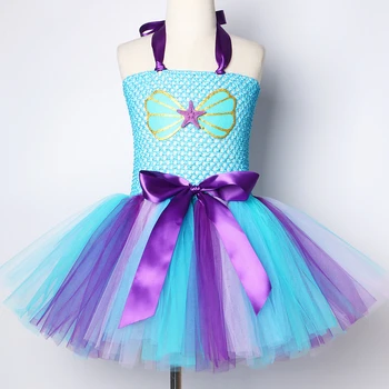Mažylis Mažai Mermaid Dress Mergaitė Vaikai Helovinas Kostiumas Mergaitėms Princess Tutu Suknelės Gimtadienio Dovana 1-12 Metų