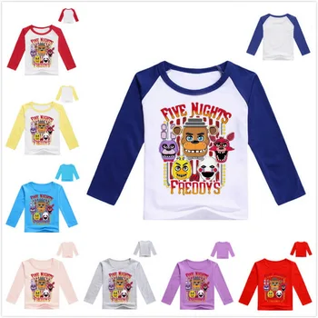 Naujas stilius Penki Naktį Fredis vaikų marškinėliai fnaf vaikų berniukas drabužių trumpomis rankovėmis kūdikių drabužiai berniukas, t-marškinėliai, vaikiški marškinėliai Tees
