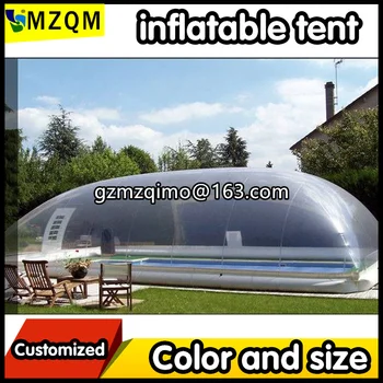 MZOutdoor skaidrus pripučiamas baseinas burbulas dome oro aišku, pripučiamas baseinas padengti lubų vaikams/šeimai baseinas