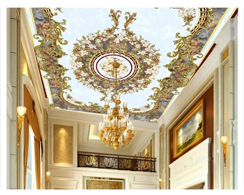 Beibehang Individualų tapetų bet kokio dydžio storio šilkiniai klasikinis trijų dimensijų aukso prabangos tinka lubų, grindų tapetai