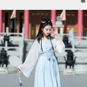 Hanfu kinų stiliaus bodycon suknelė korėjos wrap suknelė vasaros derliaus drabužiai moterims 2020 naujas preppy stiliaus medvilnės suknelės