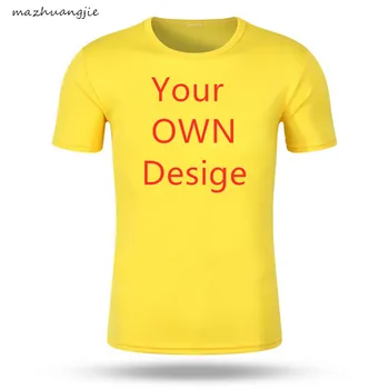 Custom Vyrai Moterys Individualų T Shirt Spausdinti, Pavyzdžiui, Nuotrauką ar Logotipas Tekstas 
