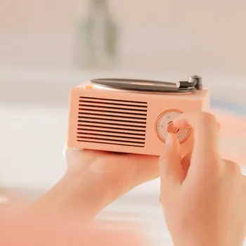 Vinilo Grotuvas Garsiakalbis Belaidis Nešiojamas Mini Plieno Retro Atominės Garsiakalbis Radio Cassette Recorder