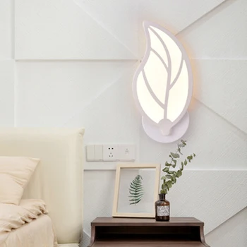 Paprasta šiuolaikinės kūrybos naktiniai staleliai, lempa, miegamojo kambarį viešbutyje eilėje Šiaurės LED akrilo sienos mažų sienos lempos