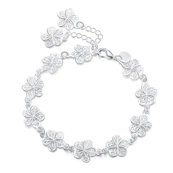 LEKANI 925 Sterling Silver Pilnas Gėlių Apyrankė Moterų Vestuvių Dalyvavimo Šalies Fine Jewelry