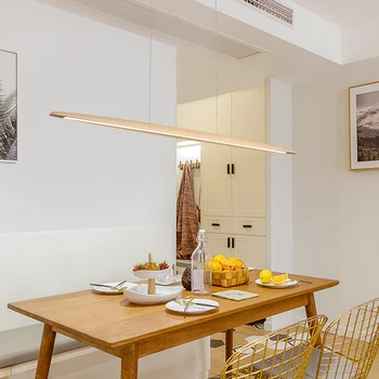 Šiaurės restoranas liustra wordline ilgo stalo medienos meno led paprasta dizaineris minimalistinio office arbatos stalo lempa