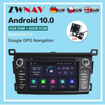 Android 10.0 4GB+64GB Automobilio radijo grotuvas GPS Navigacija Toyota RAV4-2019 daugialypės terpės Grotuvas, Radijas, vaizdo stereo galvos vienetas
