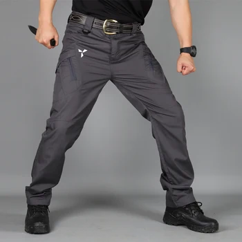 Naujas Mens Tactical Kelnes Kelis Kišenėje Elastingumą Karinės Miesto Priemiestinių Tacitcal Kelnės Vyrams Plonas Riebalų Krovinių Ziajać 5XL