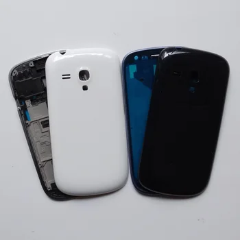 Samsung Galaxy S3mini SIII, s3 mini GT-i8190 i8190 Priekinės Plokštės Rėmo LCD Turėtojo Bezel korpusas + Padengti atveju baterijos dangtelis