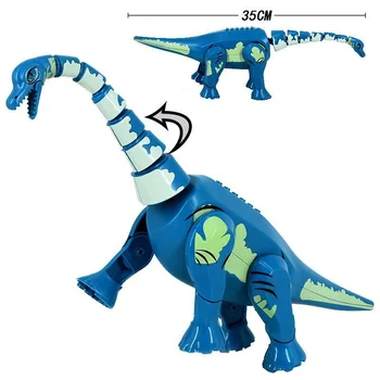 Juros Periodo Pasaulyje Dinozaurų Brachiosaurus Indoraptor Triceratop T-Rex Modelio Blokai Apšviesti Pav Žaislai Vaikams