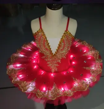 Šviesos Vaikai Baleto Šokių Suknelė Vaikai LED Šviesos Princesė Šokių Suknelė Mergina Profesija Baleto Mdc Kostiumas 
