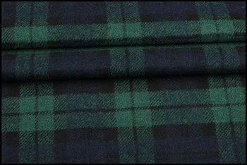 Elegantiškas klasikinio Škotijos pledas kviečių krepo dvigubai jersey vilnos sijonas audinys 1m