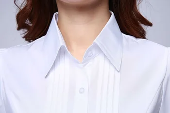 Mados Oficialaus Marškinėliai Moterims Drabužių 2021 Naujas Slim ilgomis Rankovėmis Balta Elegantiška Palaidinė OLIS Office Ponios Darbo Dėvėti Plius Dydis Viršūnės