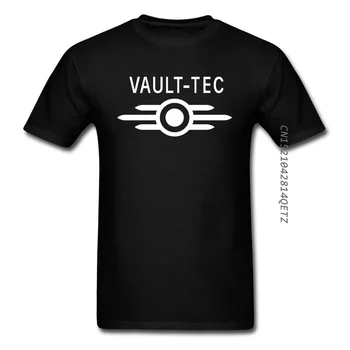 T-Marškinėliai Vyrams Vault Tec Logotipas Žaidimų Vaizdo Žaidimas Fallout 2 3 4 Tees Viršūnes Klasikinis Įgulos Kaklo Medvilnės Drabužius T Shirts Vault-Tec