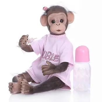 Naujas 40CM rankų darbo atgimsta Beždžionių labai minkšto silikono vinilo lankstus Kolekcines, meno lėlės reborn Cosplay Ape vaikų dovanų