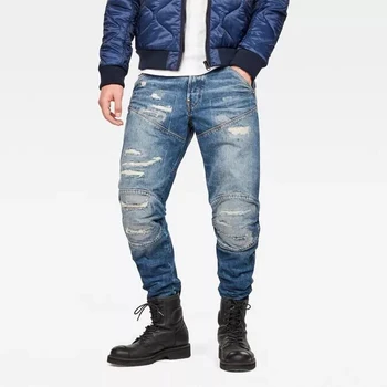 Specialios pardavimo dydį Europos 2020 m. Rudens-žiemos vyrų skylę mados džinsus, plonas, vyrų džinsai Per 12 valandų Siųsti greitai mažiausios kainos