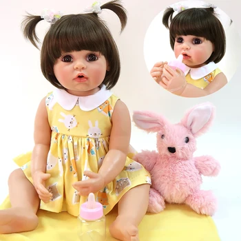 Bebe atgimsta mergina lėlės 56cm visas vinilo silikono reborn baby lėlės tikra princesė bamblys naujagimis baby doll dovana bonecas