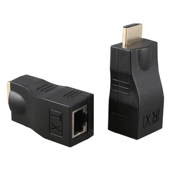 4K 3D, HDMI 1.4 30M Plėstuvu, RJ45 Virš Cat 5e/6 Tinklo LAN Ethernet Adapter